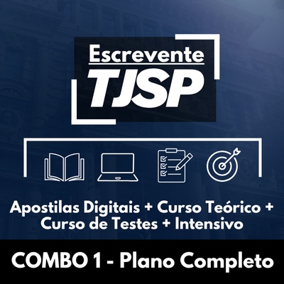 Concurso Escrevente TJSP 2025 | Combo 1 - Plano Completo