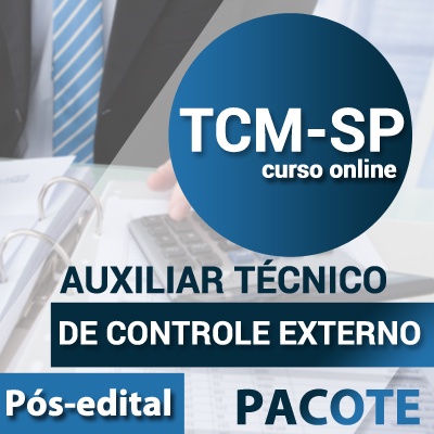 TCM SP Concurso Auxiliar Técnico de Controle Externo 2023 Vunesp | Curso Online