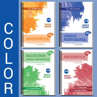 Apostilas para Concursos Públicos Vunesp | Combo Coloridas