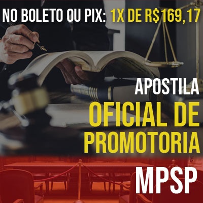 Apostila MPSP Oficial de Promotoria Concurso 2022 Vunesp