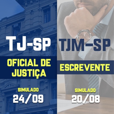 Simulados Oficial de Justiça do TJSP + Escrevente do TJMSP | COMBO