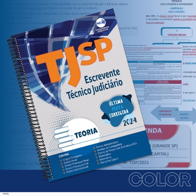 Concurso Escrevente TJ SP 2024 | Apostila (Colorida)