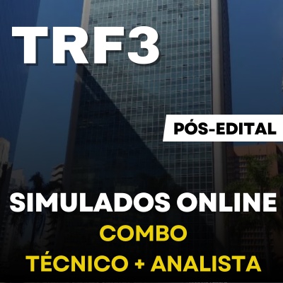 Concurso TRF3 2024 | Combo |  2 Simuladões Analista e Técnico