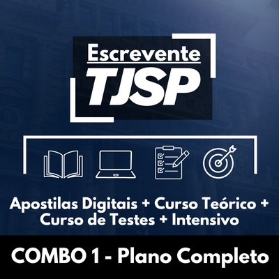 Concurso Escrevente TJSP 2025 | Combo 1 - Plano Completo